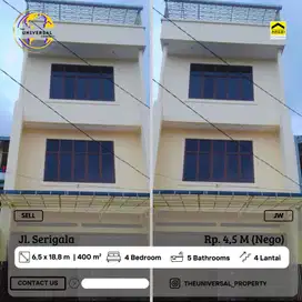 Dijual Ruko 4LT Poros Jalan Serigala Dalam Kota Strategis Siap Pakai