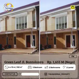 Dijual Rumah 2LT Dalam Kota Cluster Green Leaf Harga Nego FW