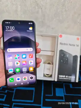 Redmi Note 14 4G 8/256 Fullset ori segel no minus garansi On