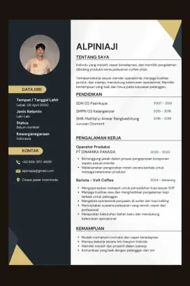 Cari kerjaan pengalaman terakhir Barista kopi