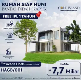 BISA CICILAN / KPR Dijual rumah mewah hoek baru pik golf island 15x15
