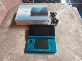 Nintendo 3DS not XL Aqua Blue 32GB Fullset 01