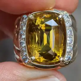Cincin Permata Chrysoberyl Ring Emas Berlian