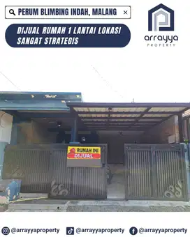 HARGA MURAH !! RUMAH 1 LANTAI DI PERUM BLIMBING INDAH MALANG