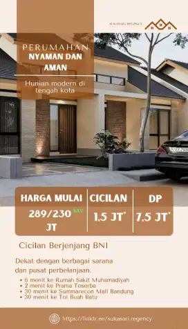Dijual Rumah 300 jtan cicilan 1,9 jt di Laswi Ciparay