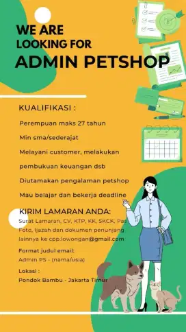Admin petshop/klinik hewan
