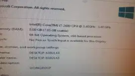 Cpu builtup DELL XPS core i7 gen2 normal