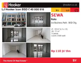 Disewakan Ruko 3 lantai Ice Business Park BSD CITY