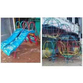 Perosotan, ayunan, jungkat jungkit, playground, bola dunia dll