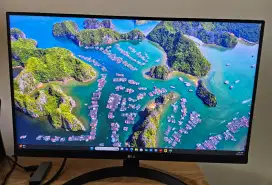 LG Moniter 24QP500-B, 24 Inch GHD IPS, Kondisi Mulus