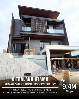 Dijual Rumah Citraland Waterfront Luxury 3 Lantai Smart Home