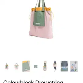 BTV Beyond The Vines Colourblock Drawstring Toggle Tote
