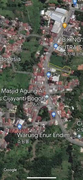 Dijual Tanah Kosong Strategis di Jl. Raya Cijayanti, Bogor.