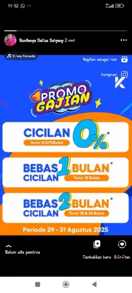 Promo gajian 0% 0 DP Gas