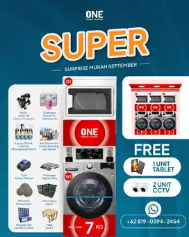 PAKET USAHA LAUNDRY KOIN SULTAN 3 STACK