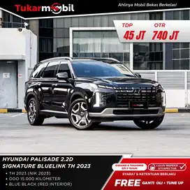HYUNDAI PALISADE 2.2D SIGNATURE BLUELINK TAHUN 2023 PAJAK PANJANG BIRU