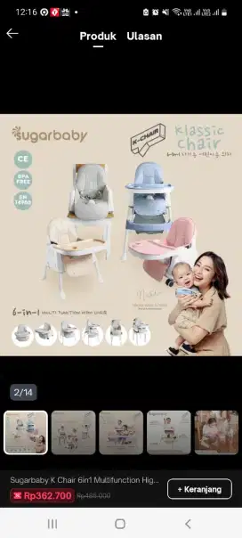 Sugar Baby Klassic Chair Kursi Makan Bayi dan Anak