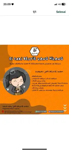 Dibutuhkan kasir untuk cabang bsd rosevile
