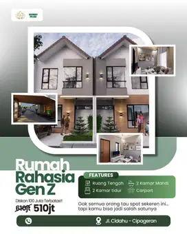 Rumah 2 Lantai Rahasia Gen Z dengan diskon 100 juta
