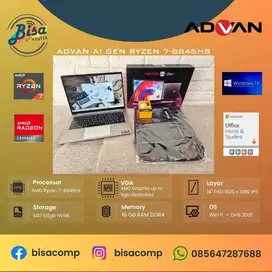 Advan AI Gen AMD Ryzen 7-8845HS ssd 512gb ram 16gb Fullset