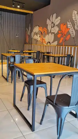 Bogor Furniture Meja Makan Industrial Retro Termurah 60×60