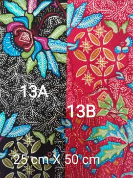 Kain perca katun motif batik