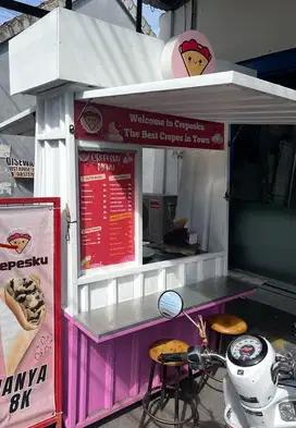 Dijual rombong container ukuran 130x60x200cm