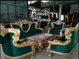 Kursi tamu bangku sofa romawi full kayu jati