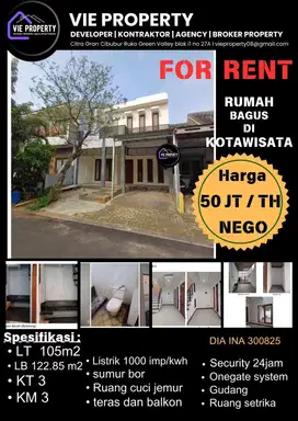 Di Sewakan Rumah Siap Huni 50 jt/thn Nego. Kota Wisata Cibubur.