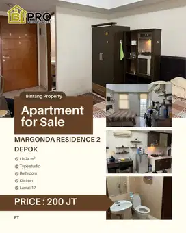 Dijual apartemen margonda residence type studio