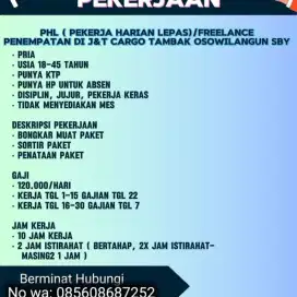 Loker tenaga sortir di jnt cargo tambakoso wilangun Surabaya
