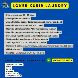 Loker Kurir Laundry
