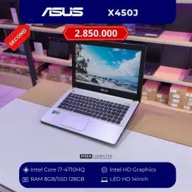 ASUS X450J Intel Core I7-4710HQ HD 14inch RAM 8GB SSD 128GB Notebook