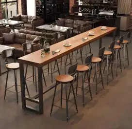 Furniture Bogor Meja Cafe Industrial Retro Termurah 240×40×100