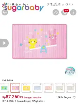 Sugar baby Perlak warna pink new
