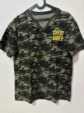 Kaos army dengan sablon