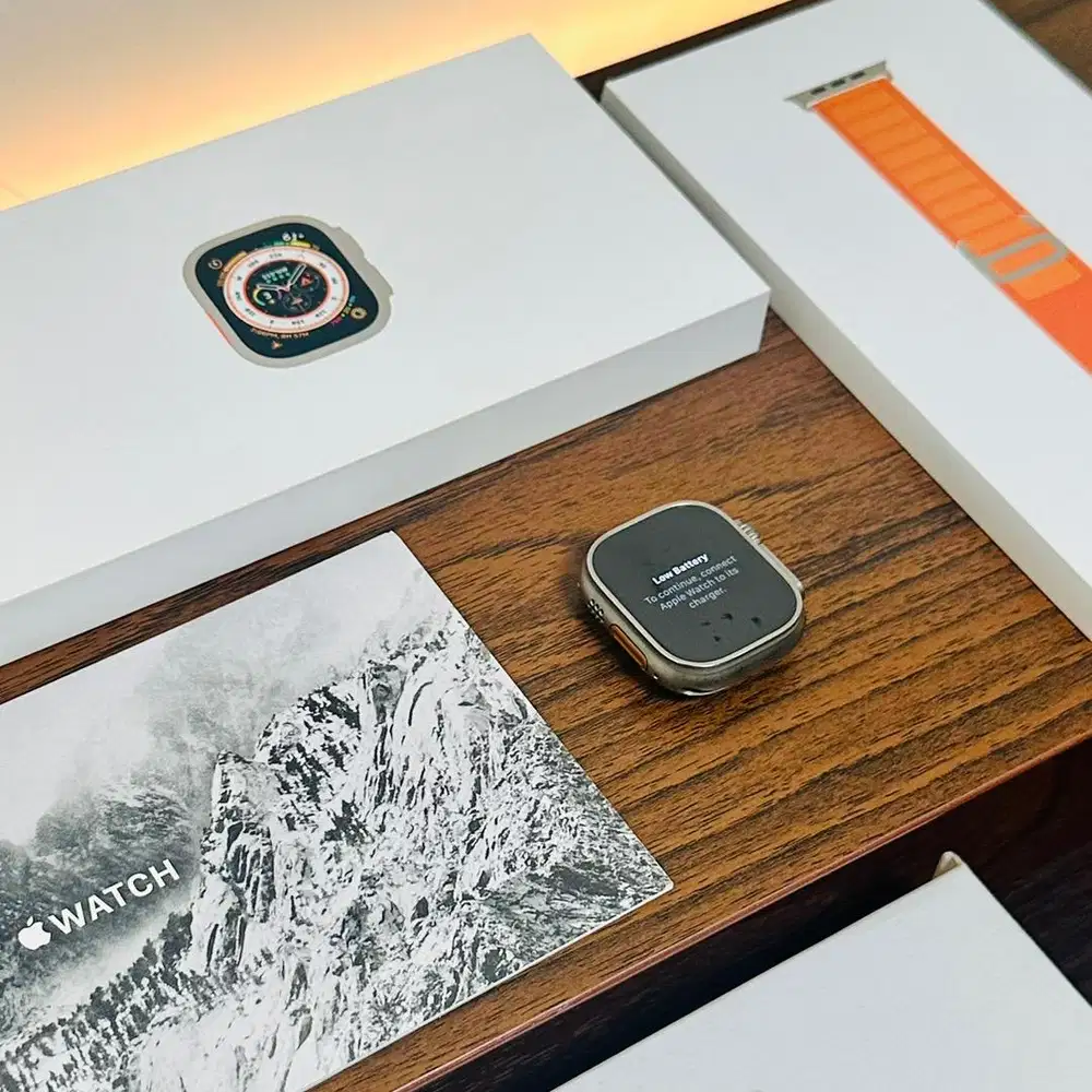 Apple Watch Ultra 49mm Titanium orange Alpine Loop Fullset original
