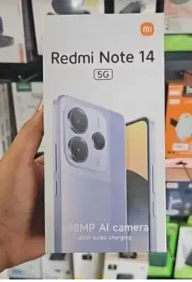 Murah new Redmi Note 14 5G 8/256 resmi. Bs kredit/TT