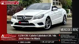 Mercedes Benz E250 CBU Cabrio Cabriolet CBU NIK 2014 White On Black