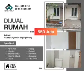 Rumah minimalis 500 jutaan di Cluster Ciganitri Bojongsoang Bandung