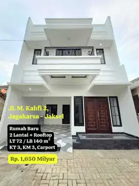 Rumah Baru Murah 2 Lantai Plus Rooftop Strategis Di Jagakarsa Jaksel