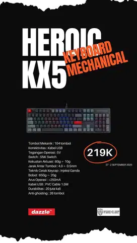 Keyboard mekanikal rexus Heroic KX5
