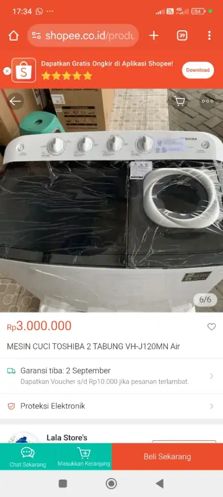 Mesin Cuci Toshiba 12 Kg