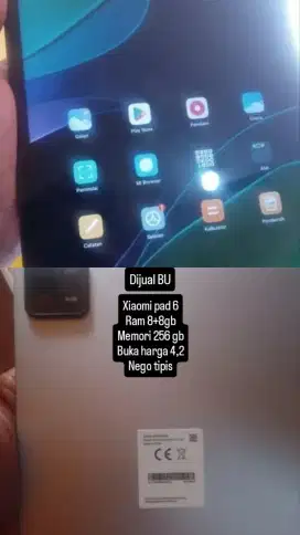 Dijual BU Xiaomi pad 6
Ram 8+8gb
Memori 256 gb