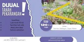Jual tanah pekarangan