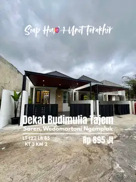 Rumah Baru Luas Asri dan murah dekat Budimulia  jalan Tajem
