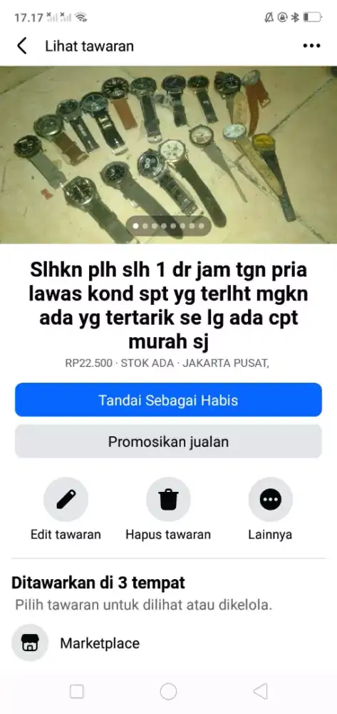 Slhkn plh slh 1 dr jam tgn pria lawas kond spt yg terlht cpt murah