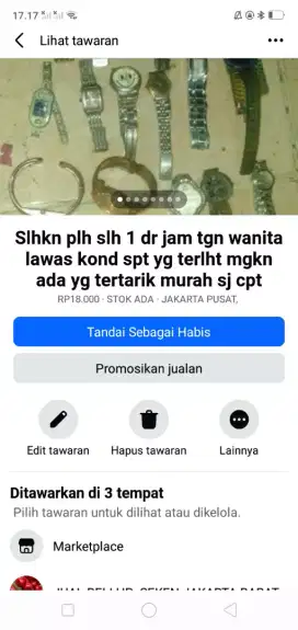 Slhkn plh slh 1 dr jam tgn wanita lawas kond spt yg terlht cpt murah2