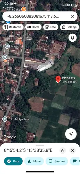 SAWAH produktif kelas ukuran 7.395 m2