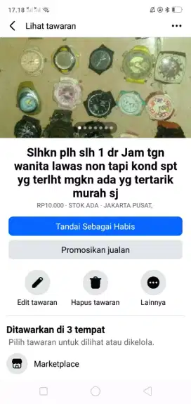 Slhkn plh slh 1 dr jam tgn wanita lawas non tali murah sj cpt dpt yah